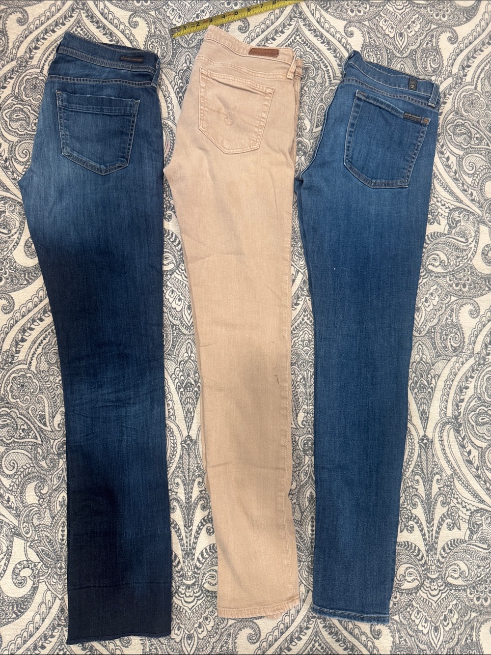 Citizens AG & 7 for all mankind 3 pair Jeans — Classic skinny low rise